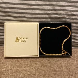 Ottoman Hands Necklace (21ct gold plated on recycled brass)